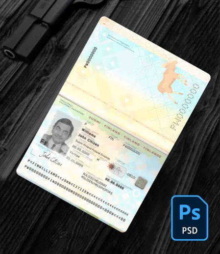 Finland passport 2012 - 2017 PSD